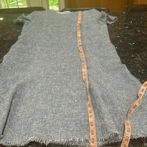J McLaughlin Bree A Line Blue Tweed Dress M - Picture 5 of 7